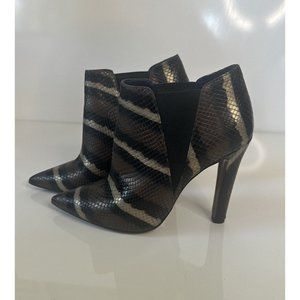 Studio Pollini Women’s Leather Snakeskin Booties Heels Size‎ 37